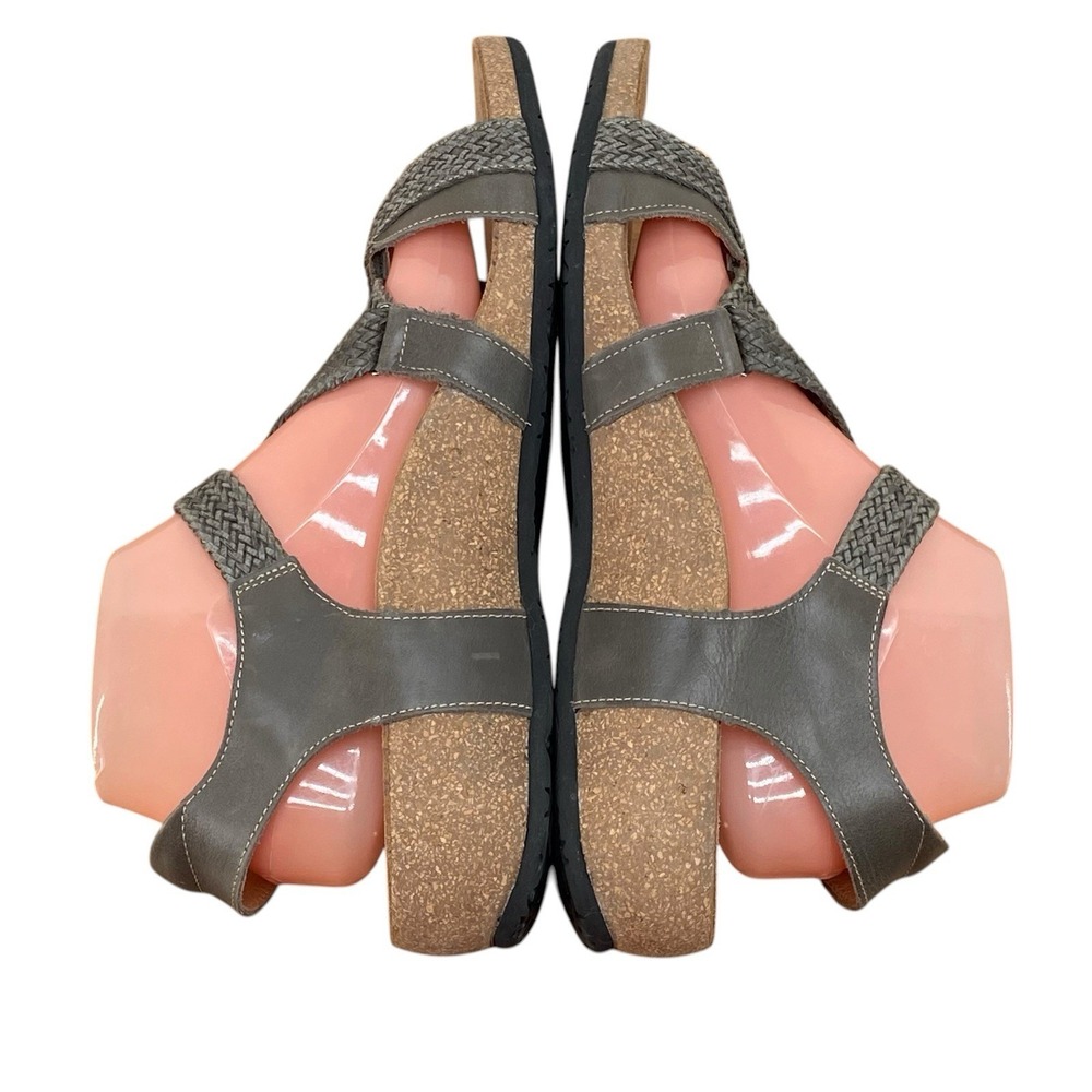 Taos Trulie Sandals US Size 11-11.5 EU 42 Dark Gray Woven Leather Arch Support - Picture 6 of 7